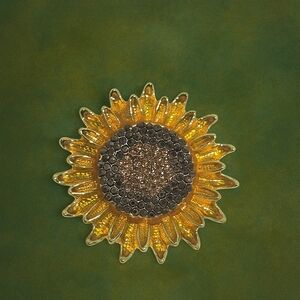 Gold Sunflower Brooch